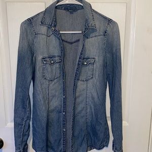 Denim snap up shirt